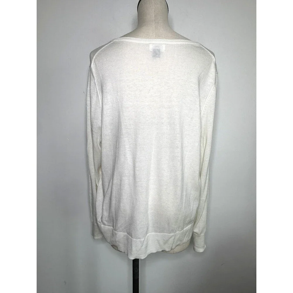 Old Navy Cardigan Sweater Womens Size XXL Off White Button Front Ivory NWOT - Picture 3 of 8
